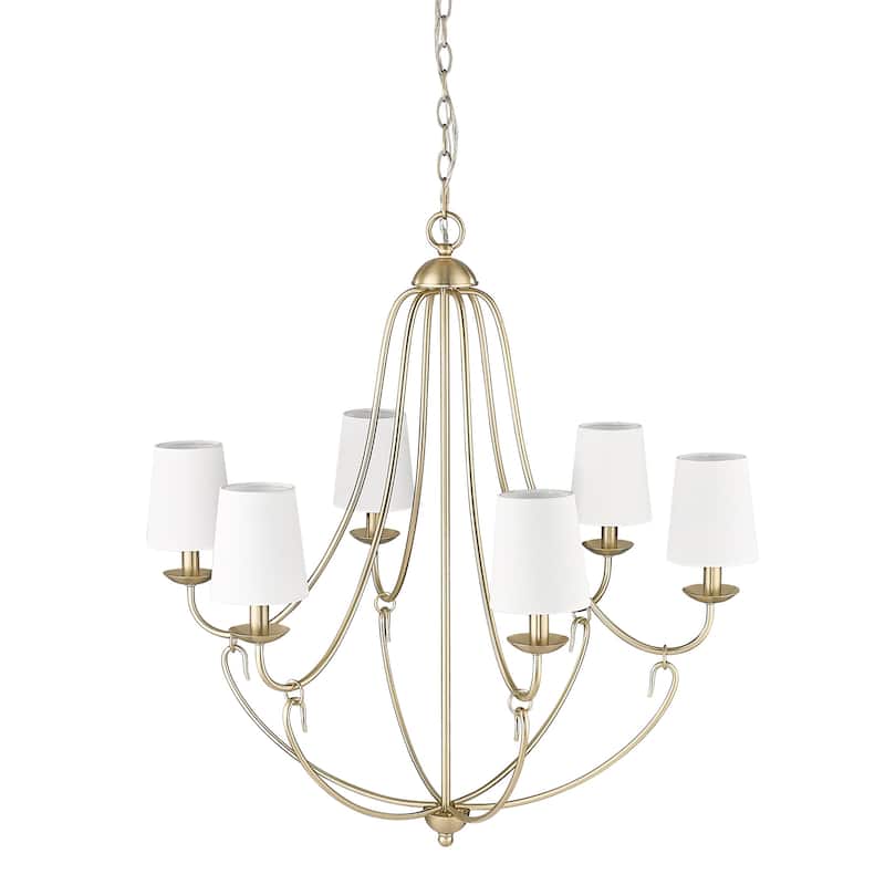 Millennium Lighting 12106 Eisley 6 Light 29" Wide Chandelier - Modern Gold