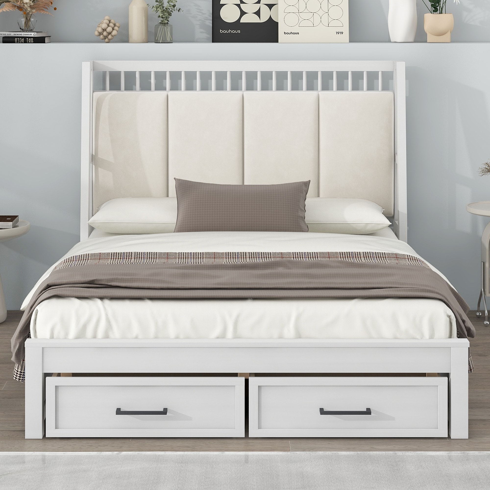 Big white headboard discount