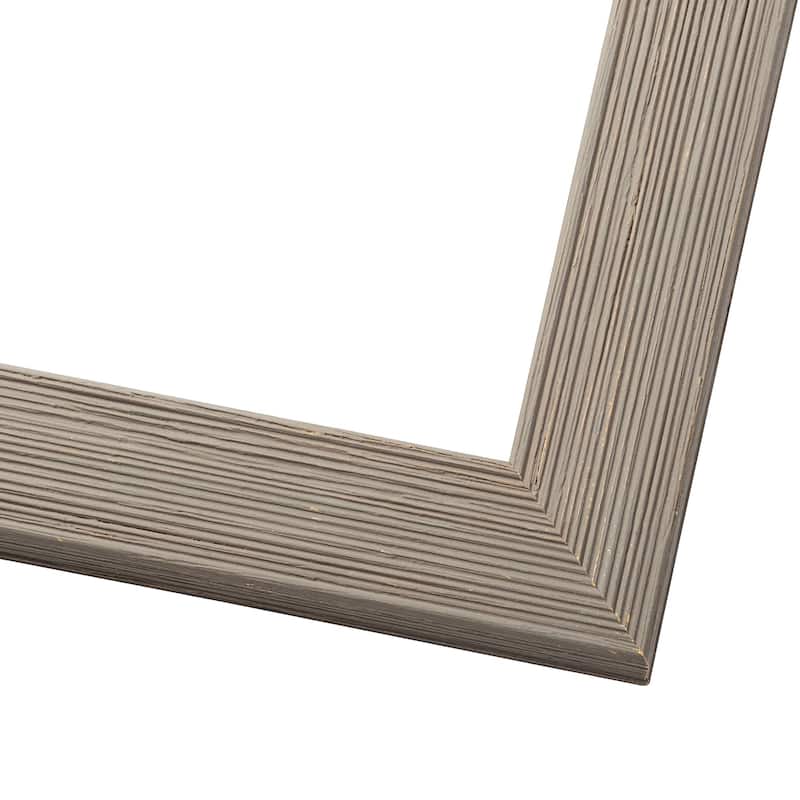 10x24 Grey Rustic Wide Barnwood Picture Frame - UV Acrylic, Foam Board Backing, Hanging Hardware - Holds 10x24 Photo