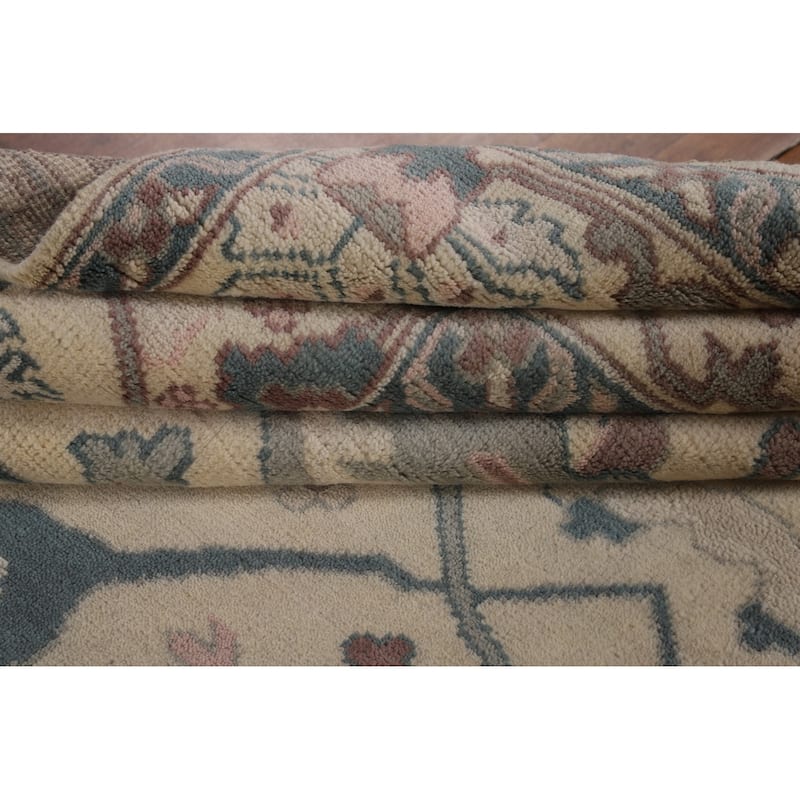 Oushak Oriental Area Rug Handmade Floral Wool Carpet - 9'0" x 11'9"