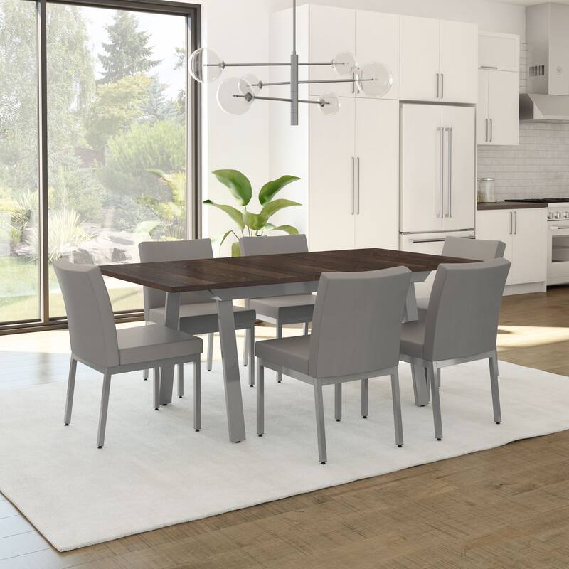 Amisco Perry Set of 2 Upholstered Dining Chairs with Metal Legs