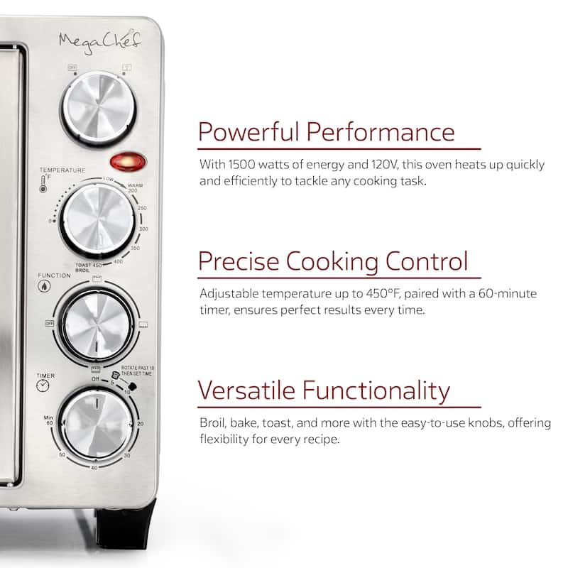 French Door Counter Top Oven and Toaster 30L with Baking Tray and Convection Rack