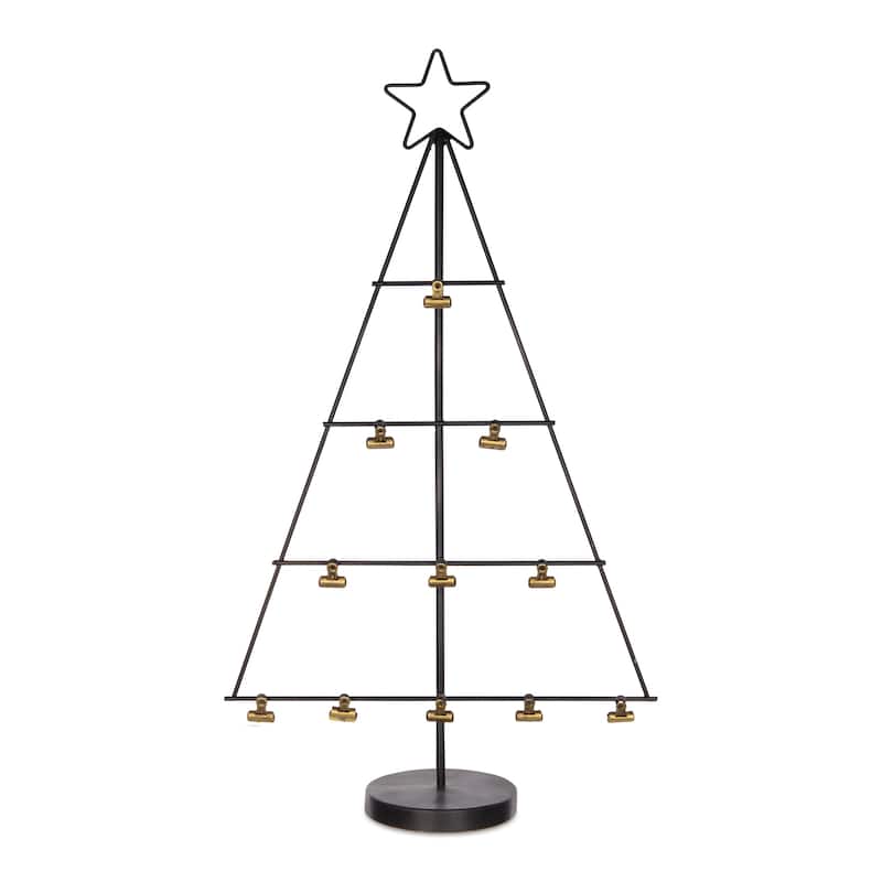 Christmas Tree with Photo or Card Clips Display 28.25"H - 15.75 x 5.5 x 28.25
