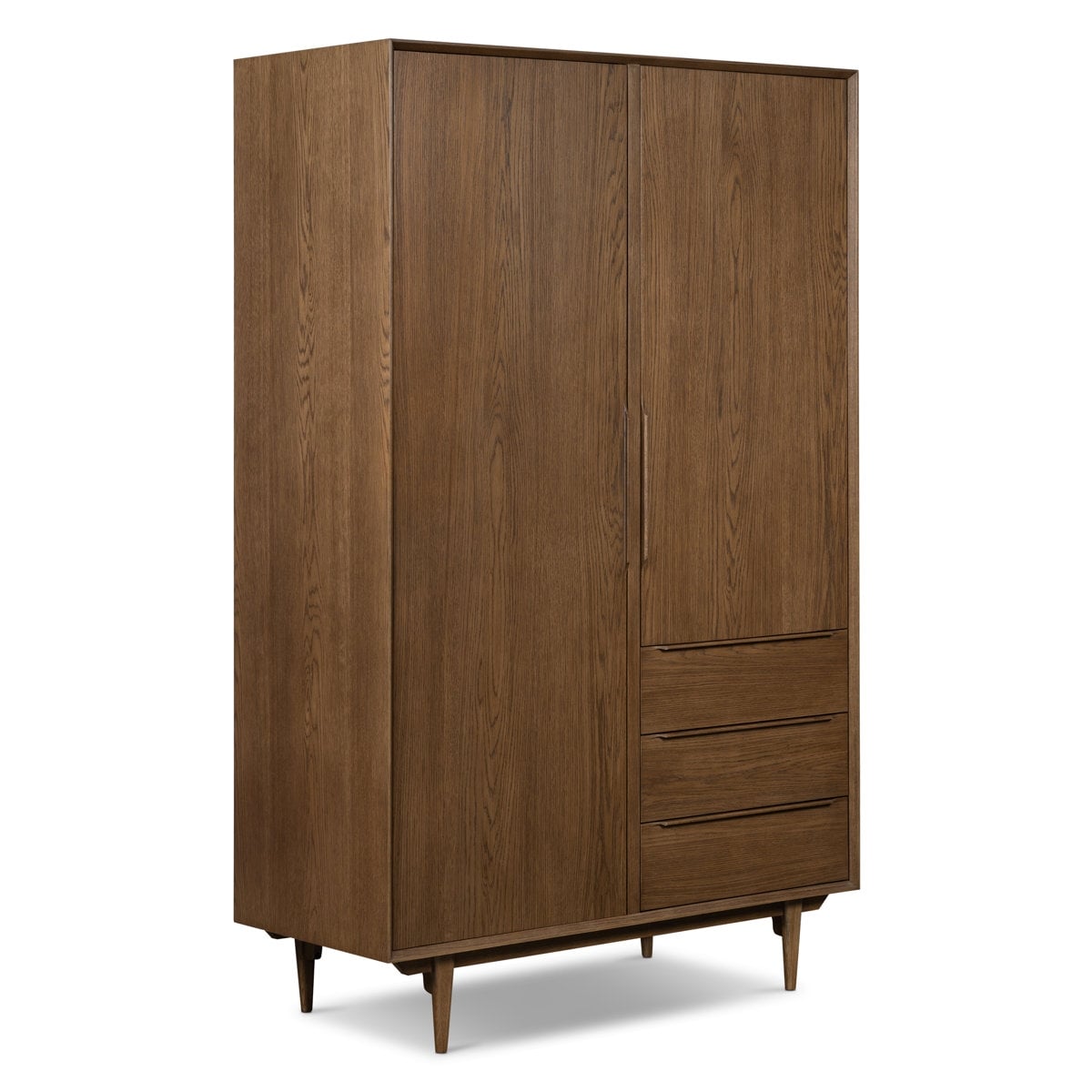 Poly & Bark Maro American Oak Wardrobe / Armoire in a Walnut Finish