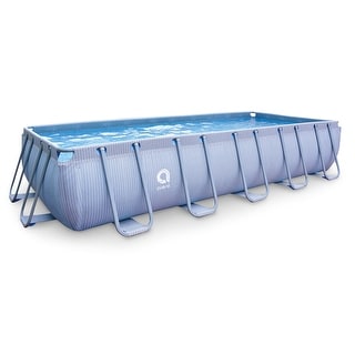 jLeisure Avenli 18 Foot x 39.5 Inch U Frame Rectangle Above Ground Swimming Pool - 212.60 x 98.43 x 39.37 inches