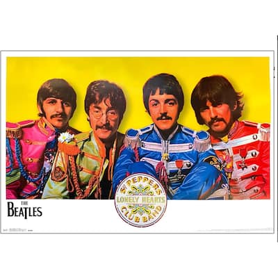 The Beatles Sgt. Peppers 1960s Art Poster - 36 x 24 Inch