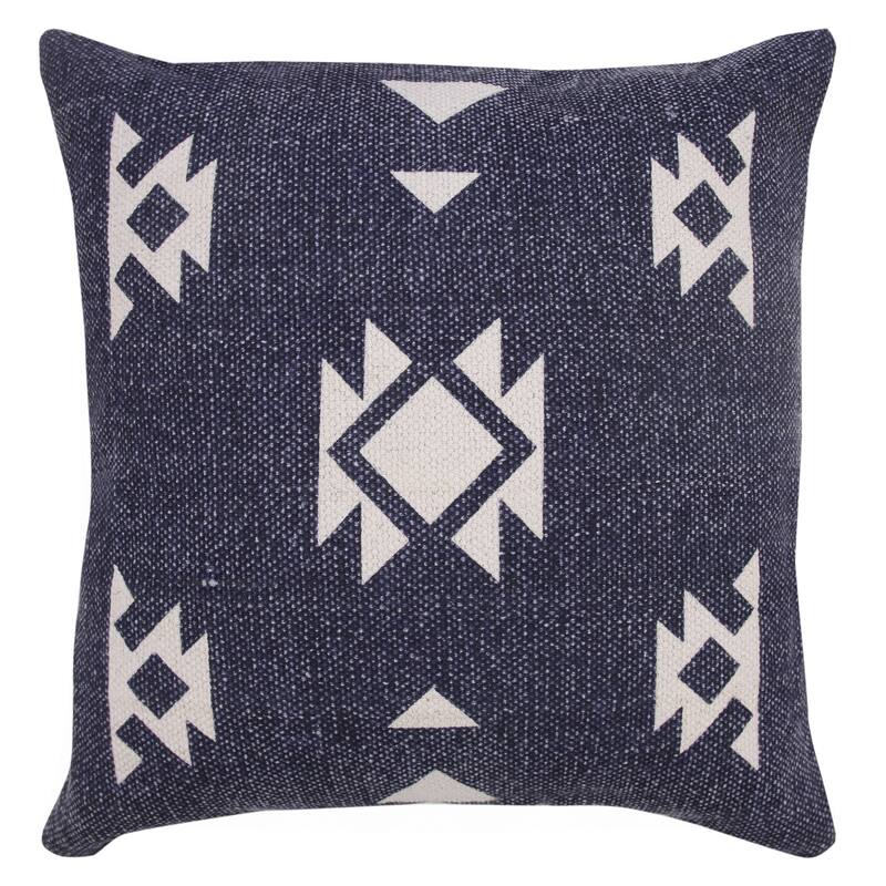 Sevita Southwestern Decorative Denim Geometric Throw Pillow