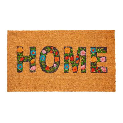 Nonslip Coco Coir Front Door Welcome Mat, Home Outdoor Rug (17 x 30 In)