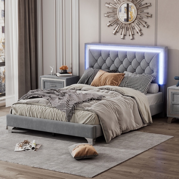 California king bed frame no box spring sales