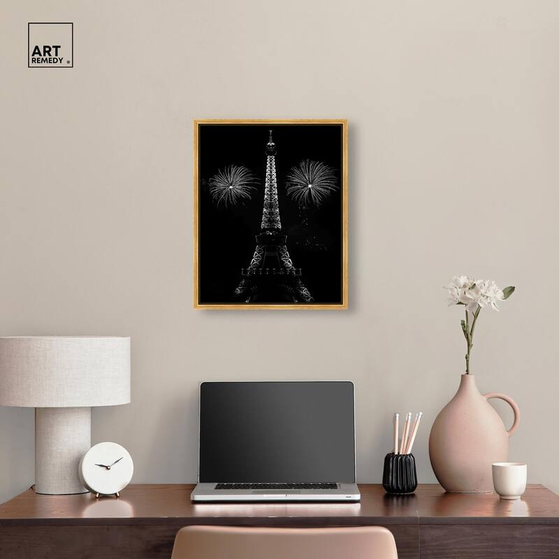Fireworks Over Paris Canvas by Art Remedy