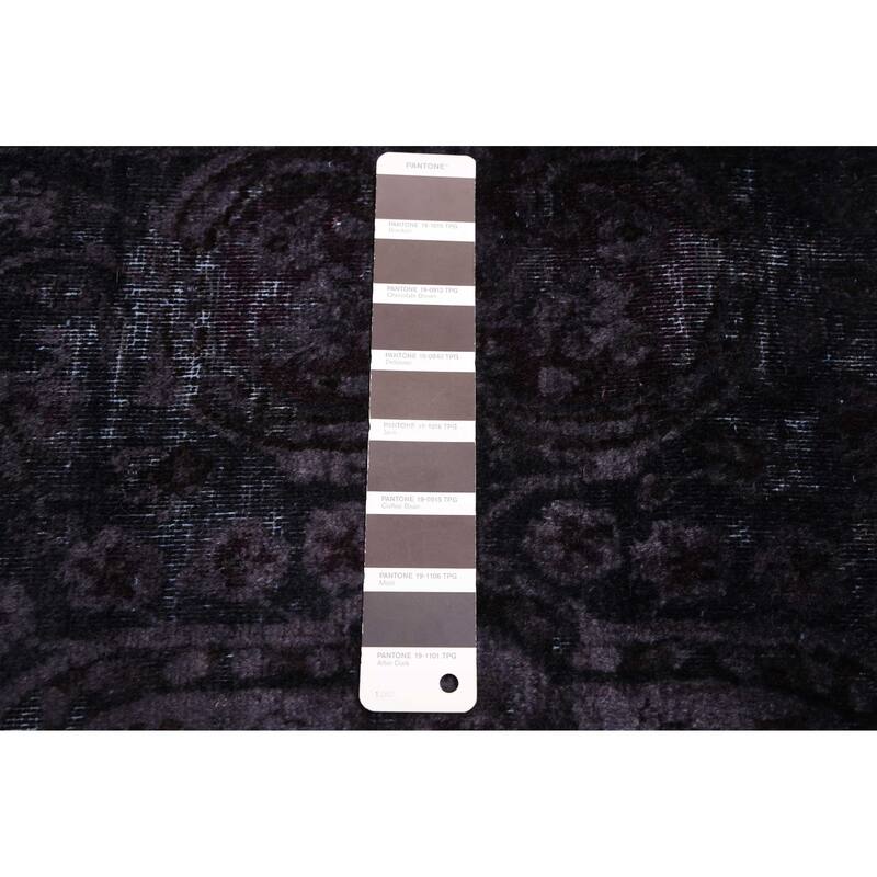 ECARPETGALLERY Hand-knotted Color Transition Black, Light Grey Wool Rug - 9'6 x 14'3