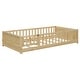preview thumbnail 16 of 18, Twin size Floor Platform Bed with Built-in Book Storage Rack,Door