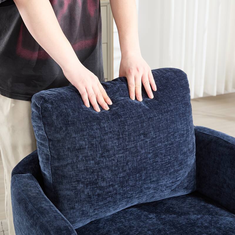 Swivel Chair, Metal 360 Degree Rotating Chassis, Easy To Assemble