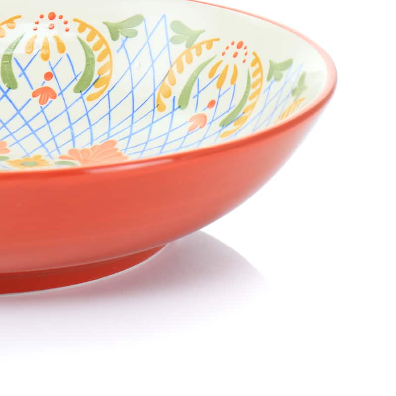 Laurie Gates California Designs Tierra 10.5In Stoneware Pasta Bowl in Red