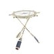 preview thumbnail 14 of 18, White Metal Ship Wheel Top Accent Table with Oar Shaped Legs