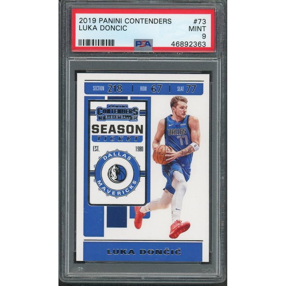 Luka Doncic 2019 Panini Contenders Basketball Card #73 Graded PSA 9 MINT - 8'6" x 11'6"