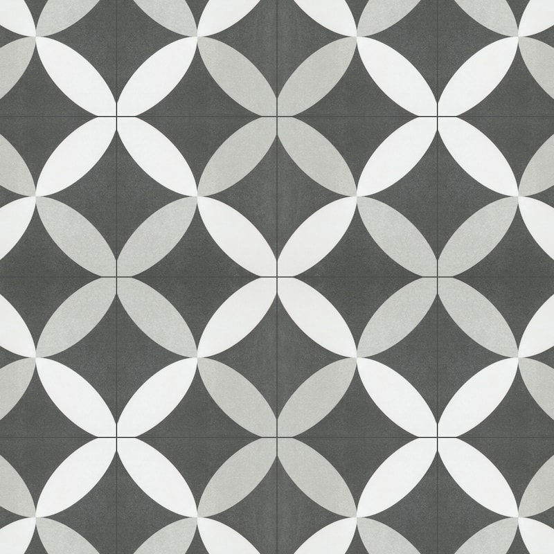Merola Tile Twenties Petal 7-3/4" x 7-3/4" Ceramic Floor and Wall Tile