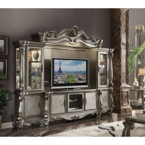 ACME Versailles TV Console, Antique Platinum (For Flat Screens TV's up to 72 Inches)
