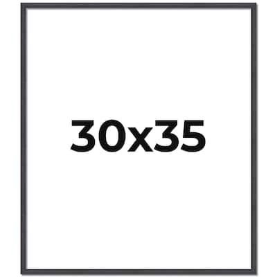 30x35 Frame Brown Solid Wood Picture Frame - Complete Modern Photo