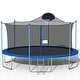 preview thumbnail 1 of 7, Trampoline with Basketball Hoop,Ladder and Safety Enclosure Net Kids