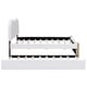 preview thumbnail 19 of 20, Twin Size Sofa Platform Bed Frame with Twin Size Trundle Bed, Cashew Nut Shape Upholstered Headboard Wood Supporting Feet