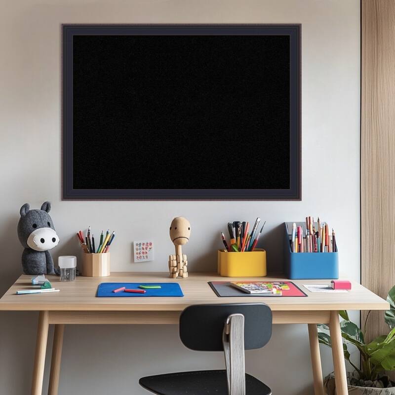 Havana Black Bronze Framed Cork Board - Bulletin Board, Organization Board, Pin Board