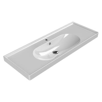 Nameeks CeraStyle 043600-U-One Hole Arya 47-3/8" Rectangular Ceramic