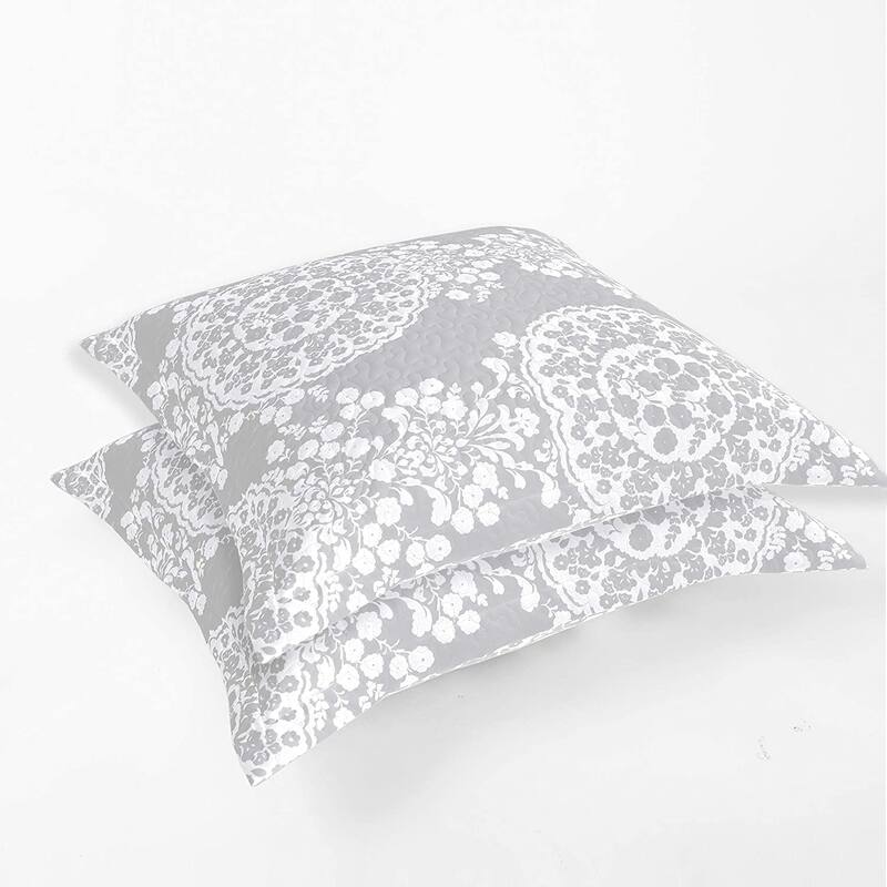 The Curated Nomad Alameda Floral Damask Medallion Euro Shams (Set of 2)