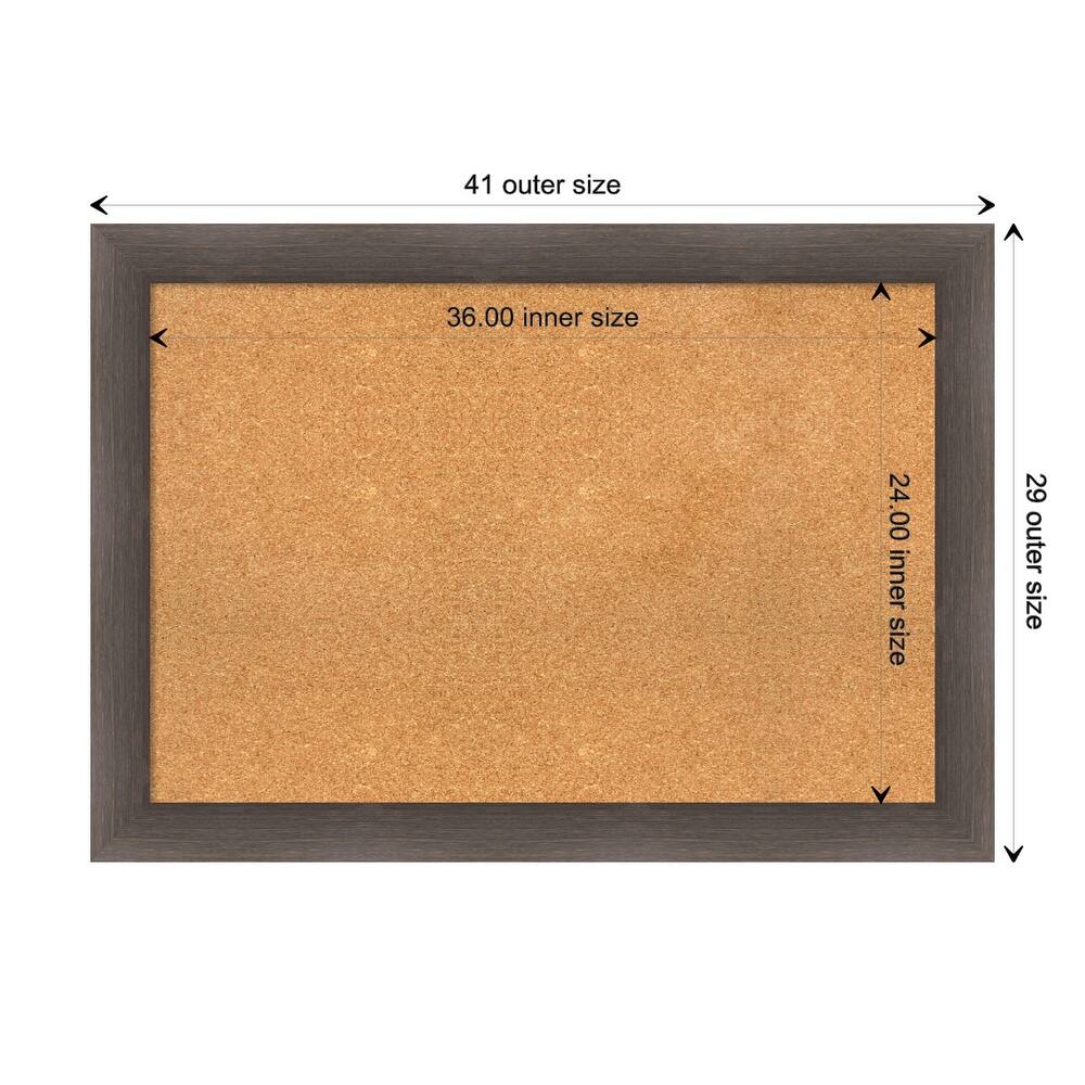 Hardwood Wood Framed Natural Corkboard Bulletin Board