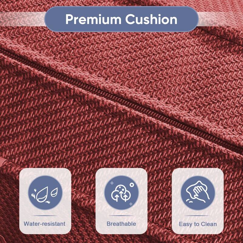 Gymojoy Outdoor Wicker Patio Furniture Sofa Chair Set Weather-Resistant