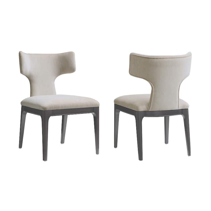 Eloria Chenille Wood Side Chair Set of 2
