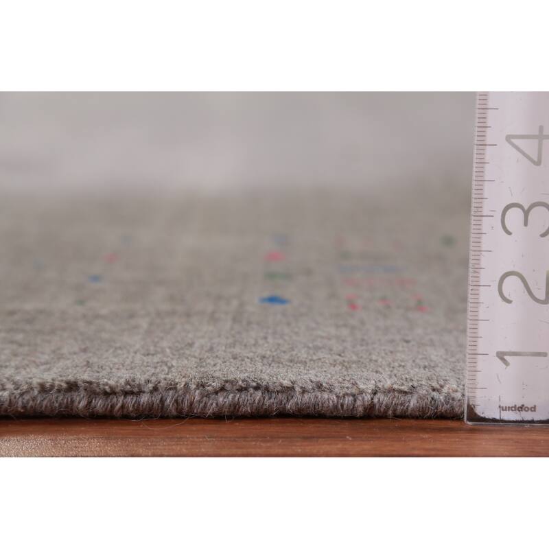 Hand Knotted Oriental 100% Wool Carpet Tribal Tribal Greys & Charcoal Gabbeh Area Rug - 10' 0'' X 8' 1''