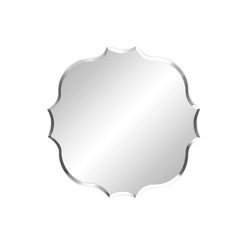 Frameless Bathroom Mirror Wall Mounted Modern Stylish Design with Contemporary Bevelled Edges