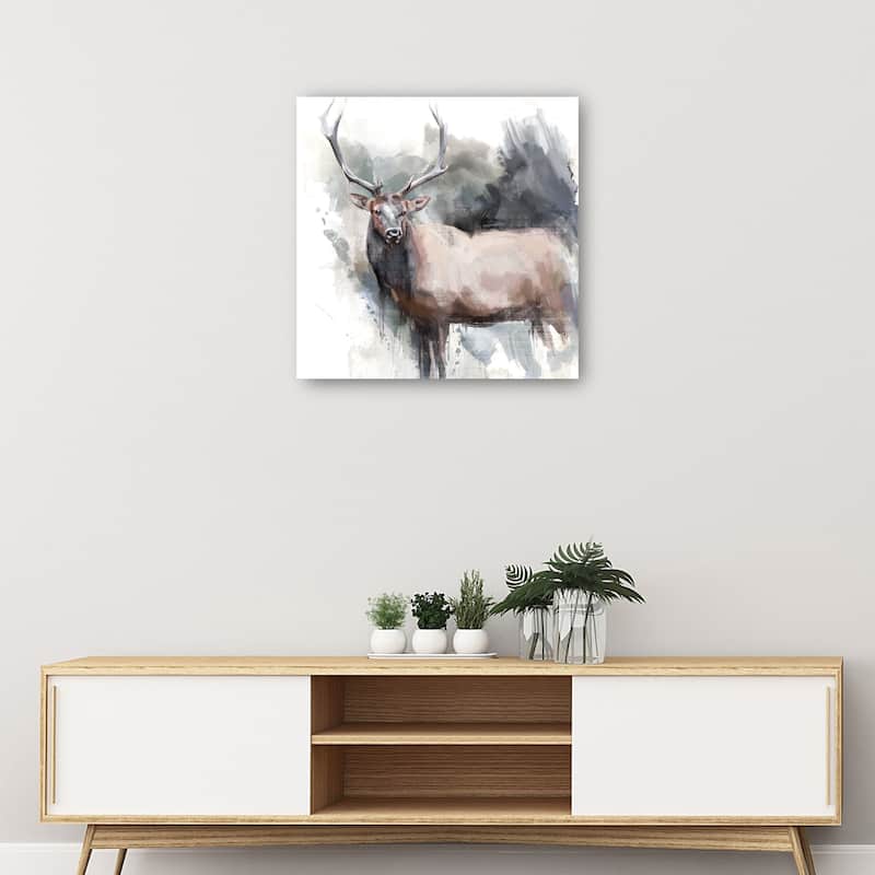 Elk Portrait By Studio Arts Canvas Art Print