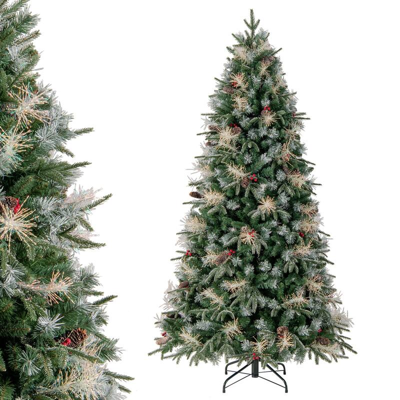 Costway 5/6/7 FT Artificial Christmas Tree with 602/806/1072 Branch - Green - See Details