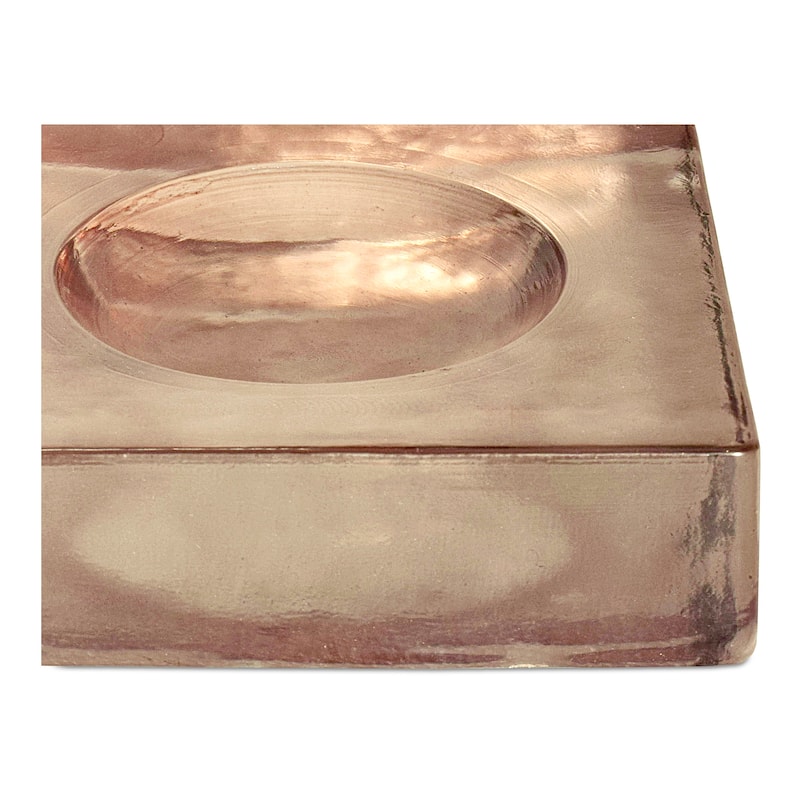 NADAAL STUDIOS Caerys Soft Amber Square Glass Catchall