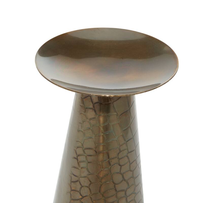 Stainless Steel Glam Candle Holder (Set of 2) - S/2 8.75", 11"H