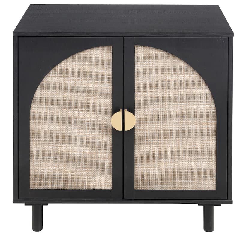 2 Door Dresser for Bedroom with Adjustable Laminates and Metal Handle