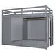 preview thumbnail 33 of 38, Modern Twin Size Loft Bed With Drawer,Two Wardrobes and Mirror