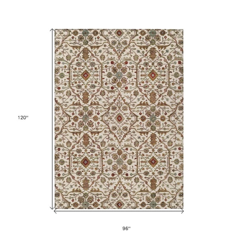 HomeRoots Floral Transitional Rectangle Outdoor Rug