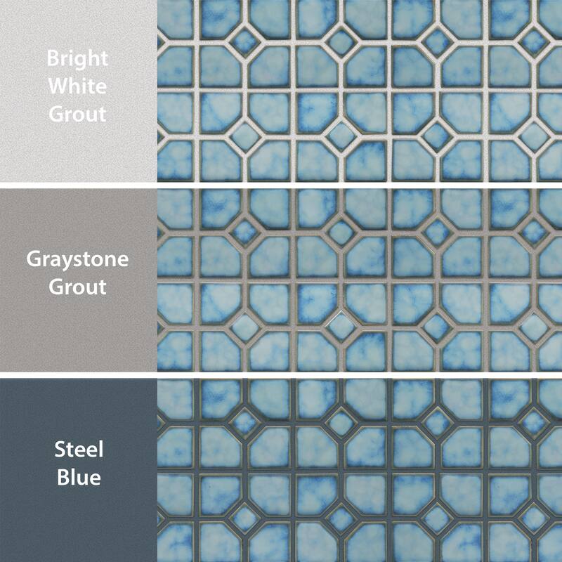 Merola Tile Hudson Oxford Marine 11-3/8" x 11-3/8" Porcelain Mosaic Floor and Wall Tile