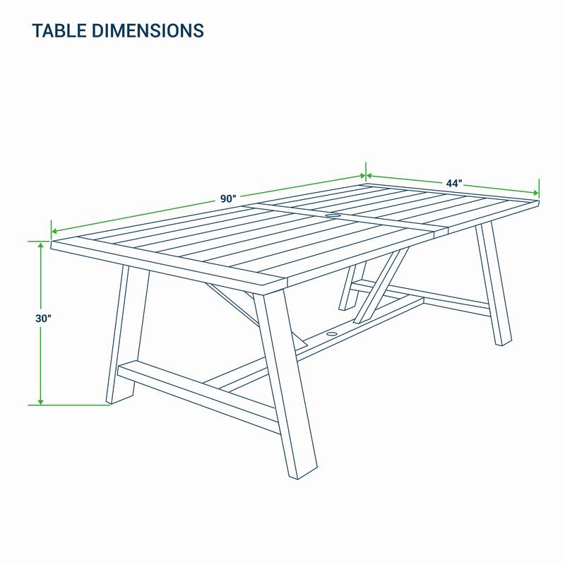 Cambridge Casual Riley 7-piece Teak Dining Set