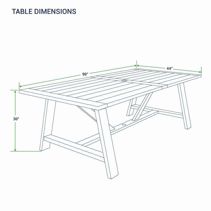 Cambridge Casual Sierra 7-Piece Teak Outdoor Dining Set