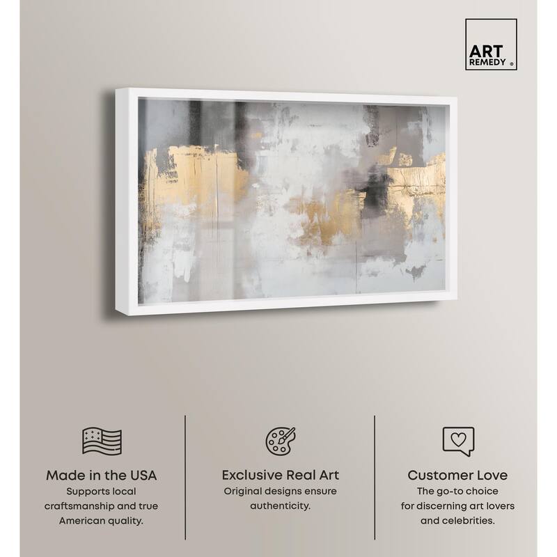 Gilded Gray I Shadowbox by Art Remedy
