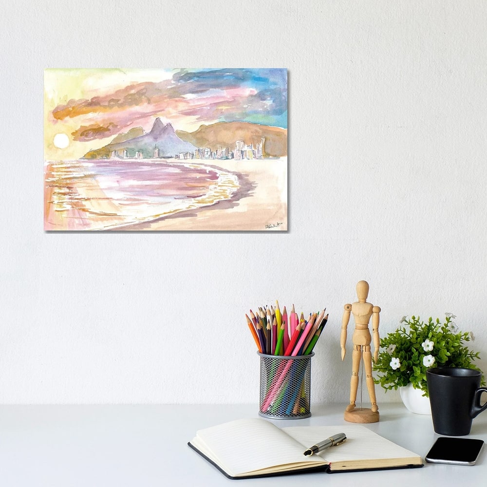 iCanvas "Sunset At Praia de Ipanema Rio de Janeiro Brazil" by Markus & Martina Bleichner Canvas Print
