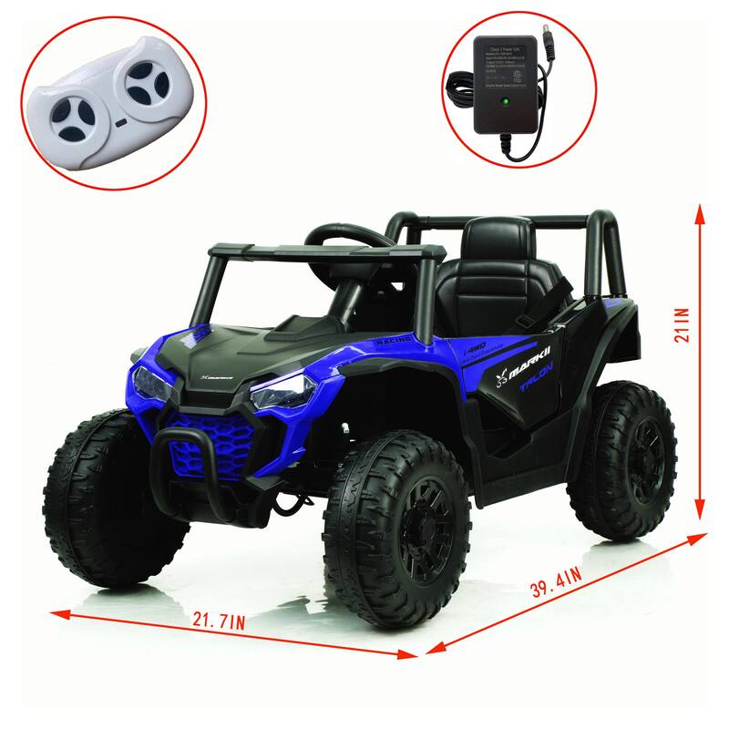 12V Electric Ride-On UTV Car for Kids with Remote Control, LED Lights, Music Player, 3-6 Years