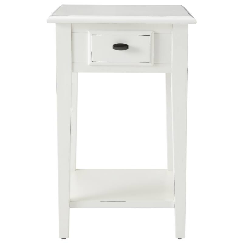 Leick Home One Drawer Square Side Table with Shelf