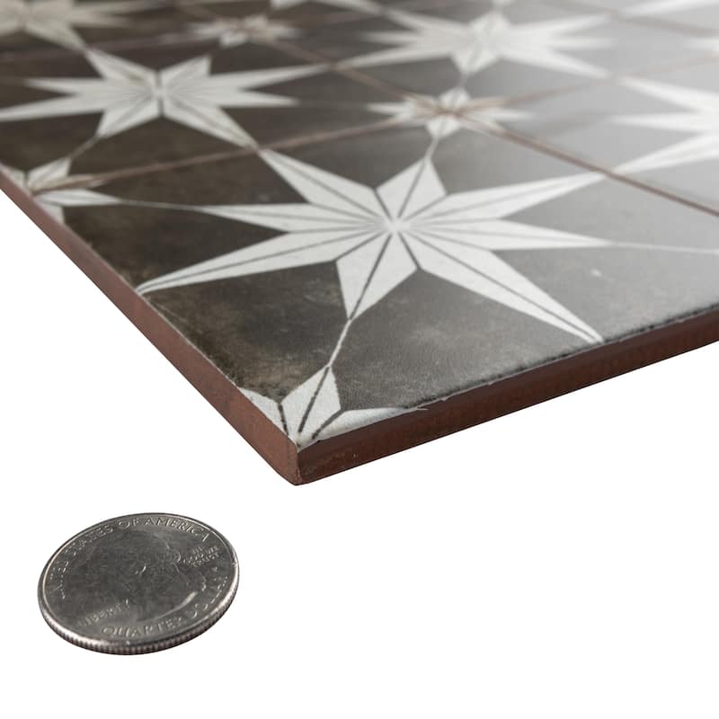 Merola Tile Harmonia Kings Star Night 13" x 13" Ceramic Floor and Wall Tile