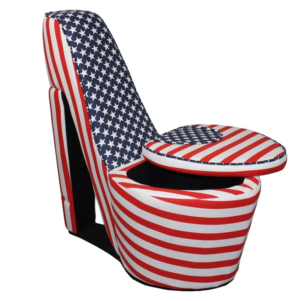 High heel shoe best sale chair with storage
