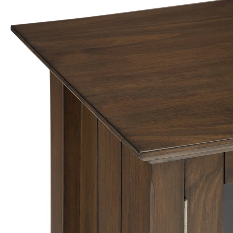 WYNDENHALL Freemont Solid Wood Transitional Low Storage Media Cabinet - 32"w x 14"d x 31" h